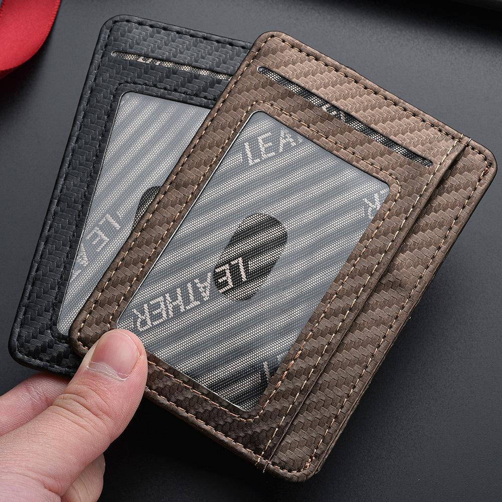 Credit Card Storage Bag Men's Slim and Simple Front-pocket Wallet Portable Leather Wallet