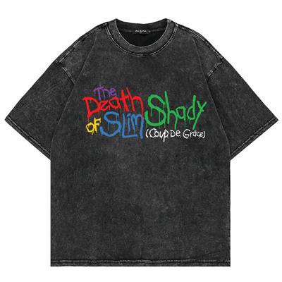 Cotton Tee Shirt Eminem T Shirts The Death Of Slim Shady Renaissance Men/women TShirt Unisex Oversize Mineral Wash