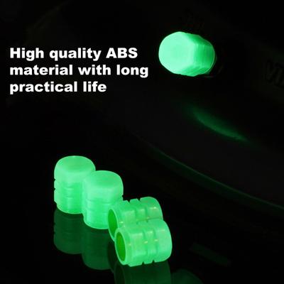 4Pcs Auto Reifen Ventil Kappe Mini Robust Universal Ventil Schutz Zubehör Selbst-leuchtende Motorrad Reifen