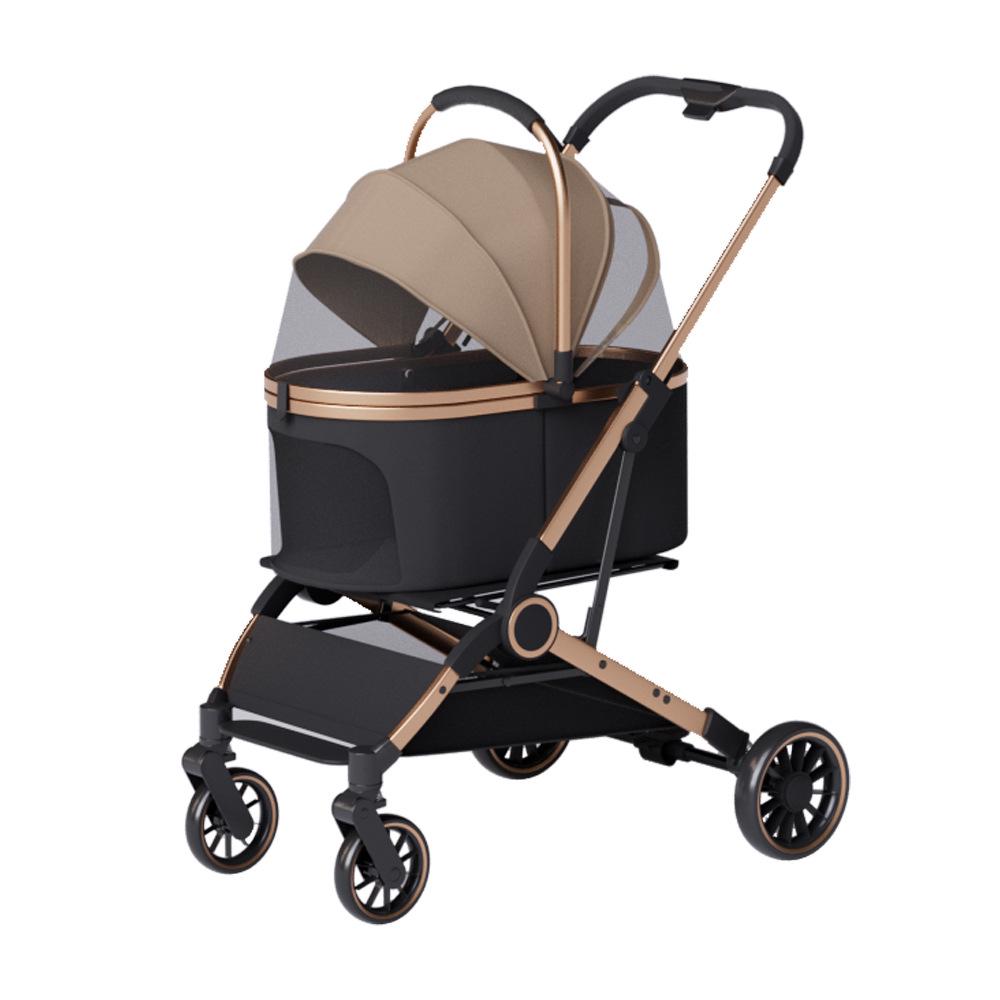 Lightweight Foldable Pet Stroller for Small Dogs & Cats