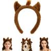 Lovely Plush Donkey Horse Ear Hairband Elastic Headpiece For Cosplay Party and Daily Wear Pet Matching Outfit Enhancer