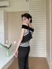 Women's Summer Off-the-Shoulder Striped Knit Sleeveless Top