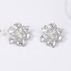 Exaggerated retro, simple, light luxury, cold style, alloy flower within flower, unique shape, floral stud earrings for women