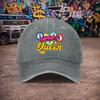 Unisex Bingo Queen Vintage Washed Baseball Cap  Trendy Duckbill Hat for Unisex  Women  Fun Print Birthday Gift  Multiple Colors