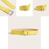 Simple Solid Color Metal Square Buckle Decoration Women Belt For Casual Jeans Wear