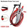 1 Paar 1000 V 20 A Sondenmessleitung Weiche Silikondrahtkabel Stiftspitze für Digitalmultimeter