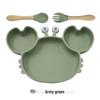 Silicone Suction Crab Plate: Divided Baby Tableware for Feeding & Weaning