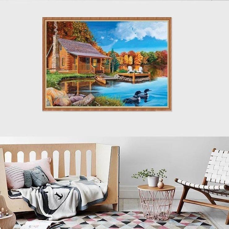 5D Diamond Painting Cross Ctitch Kit Wall Sticker Mosaic Diamond Embroidery Painting Home Decor