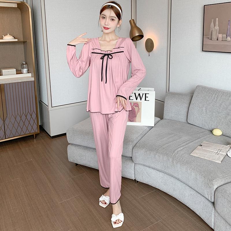 Women's Princess Pajamas: Cute, Sweet Long-Sleeved Cotton Sets, Perfect for Spring and Autumn.