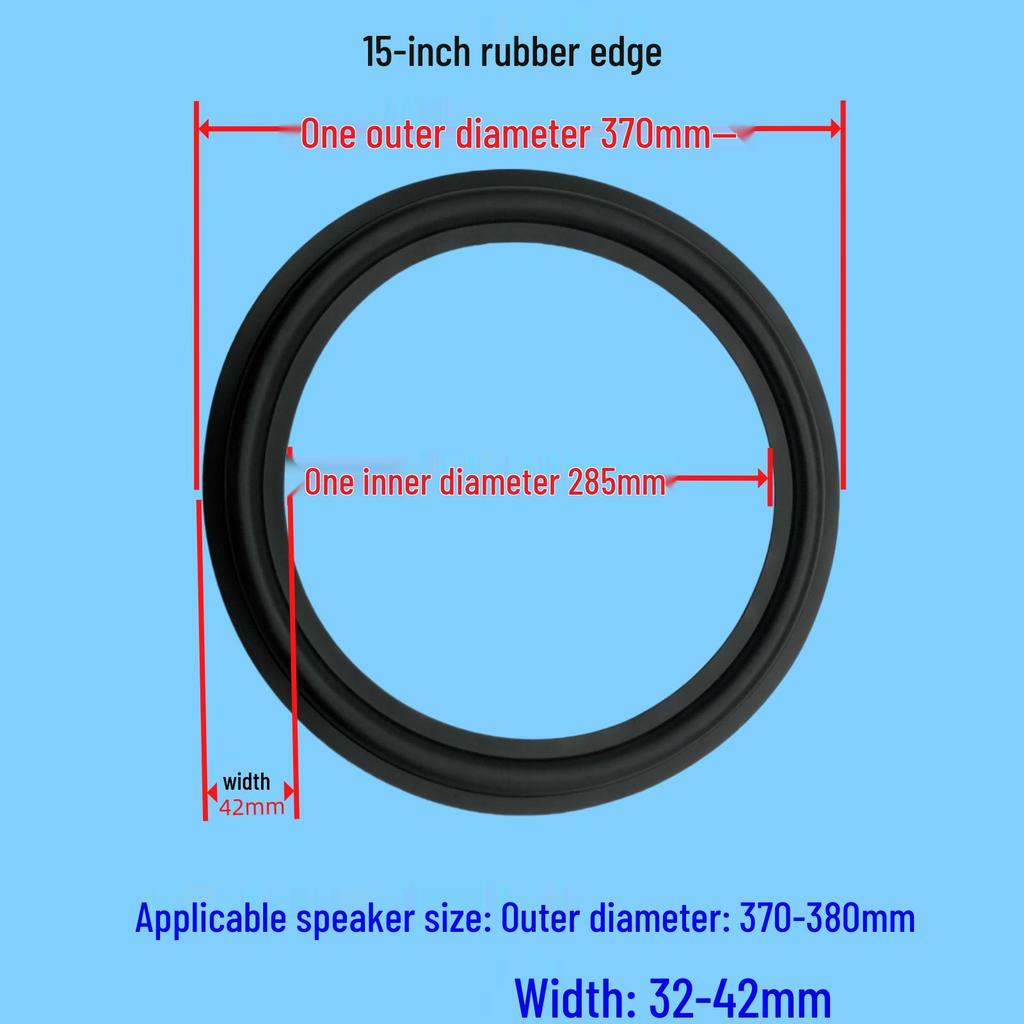 Rubber Edge Rings for Speakers: 6.5, 8, 10, 12 Inch