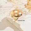 Accessories Ladies Round Ring Geometric Niche Glossy Metal Design Open Ring Versatile Jewelry