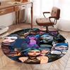 Jinx Pattern Round Rug, Indoor/Outdoor Mat, for Picnic, Gameroom, Bedroom, Office, Living Room, Home Decor Carpet, Birthday Gift