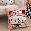 Cute Lovely B-Bubu And D-Doodle Cushion Cover Throw Pillow Cover Hidden Button Durable Polyester Chair Cushion
