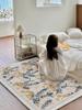 Korean Flower Imitation Cashmere Carpet Living Room Decoration Sofa Coffee Table Mat Cloakroom Girl Bedroom Bed Blanket