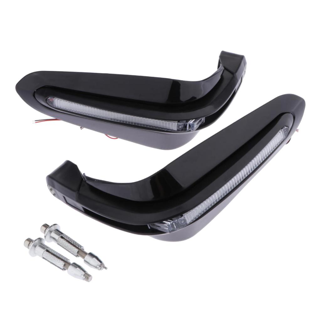 Universal Motorcycle Hand Guards Plastic LED Handlebar Protection Safety Equipment for Motorbike Accessories