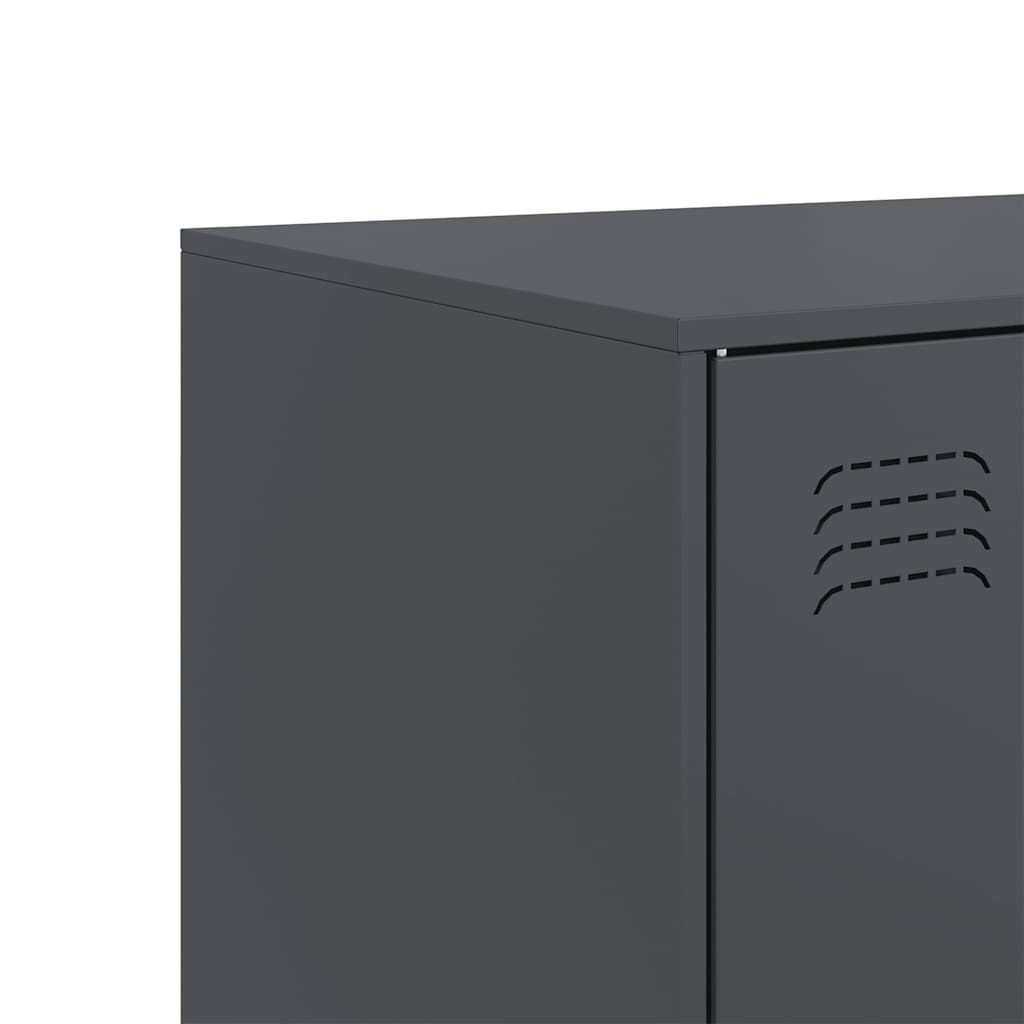 Sideboard Anthracite 67 X 39 X 107 Cm Steel