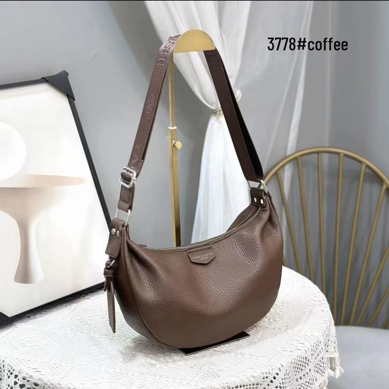 

High Fashion Retro Crescent Print Versatile Handbag - Light Luxury Single Shoulder & Crossbody Dumpling Bag