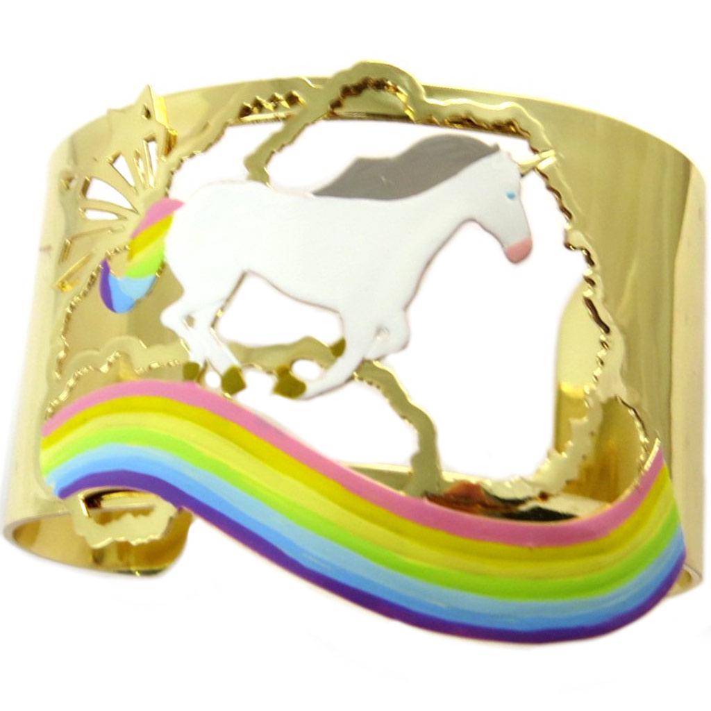 Les Trésors De Lily [P1996] - Handmade Bracelet 'Monde Merveilleux' (Unicorn) Multicolored - 53 Mm 37 Mm