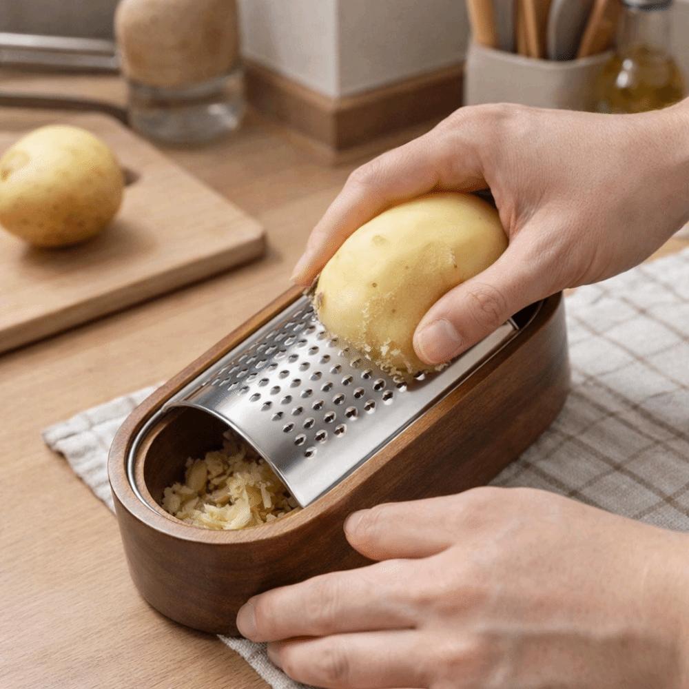 Wood Handle Chocolate Handheld Grater Stainless Steel Vegetable Shredder Cheese Grater  Grater Tool