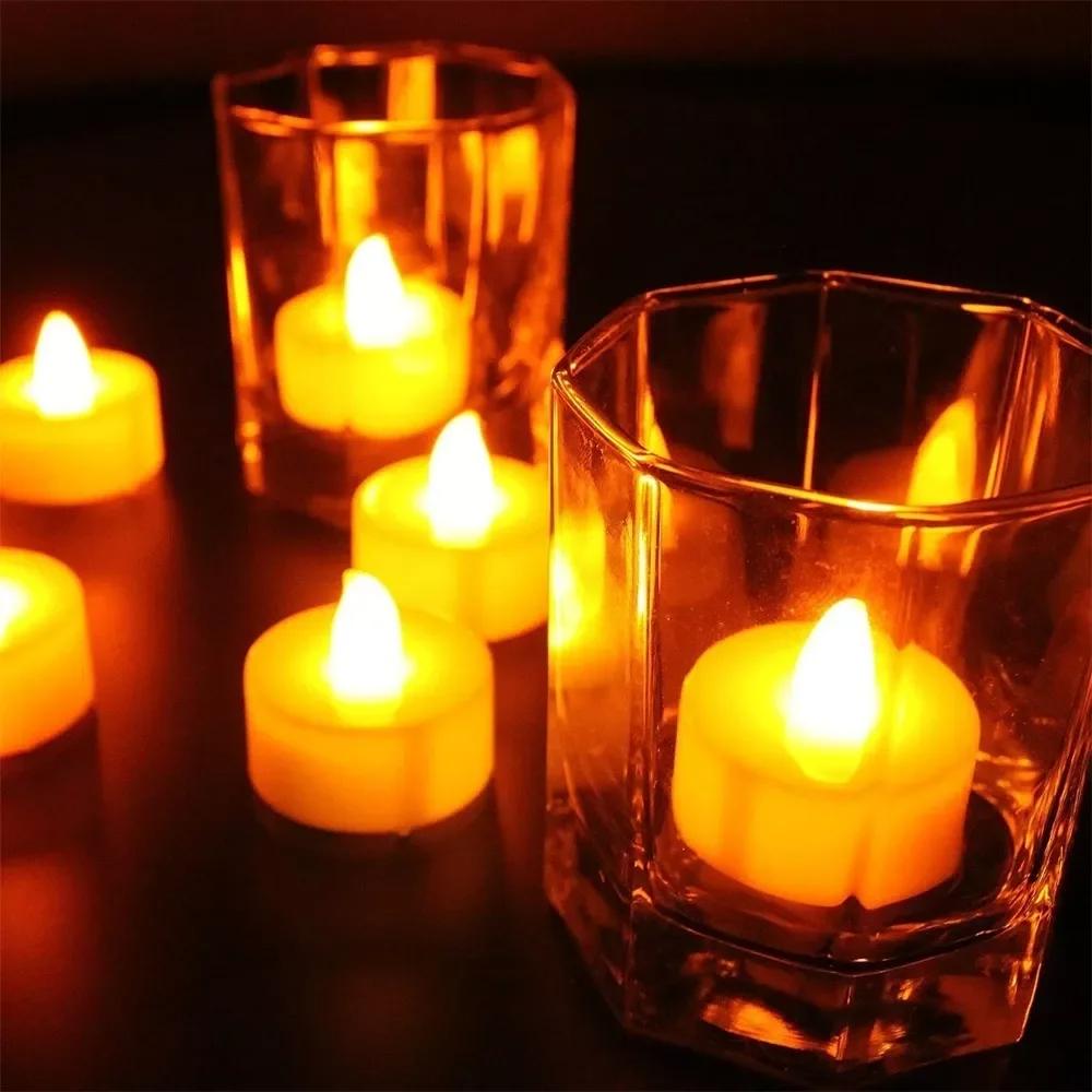Xiaomi 24Pcs LED Candles Flameless Candle Battery Operated, LED Electric Candles Tea Lights Halloween Christmas Party Decorations