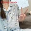 Summer Girl Sleepwear Set With Doll Collar And Floral Print Made Of Milk Silk For Cozy Home And Sleep Comfort