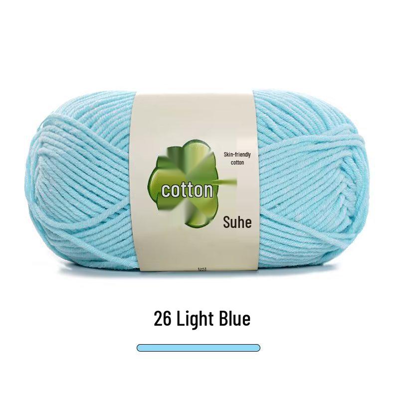 Suhe 5-Ply Combed Cotton Yarn for Children's Hand-Knitted Dolls & Blankets