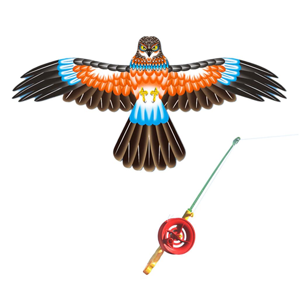 Dynamic Kite for Kids Adult Fishing Rod Dynamic Wing Swallow Kite Beach Play Party Outdoor Sport Flying Toy for Beginner