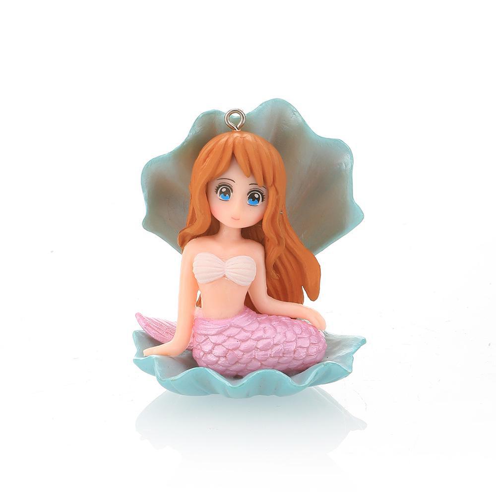 Mermaid Aquarium Décor: Creative Fish Tank Landscape and Bonsai Ornaments with PVC Cartoon Shells