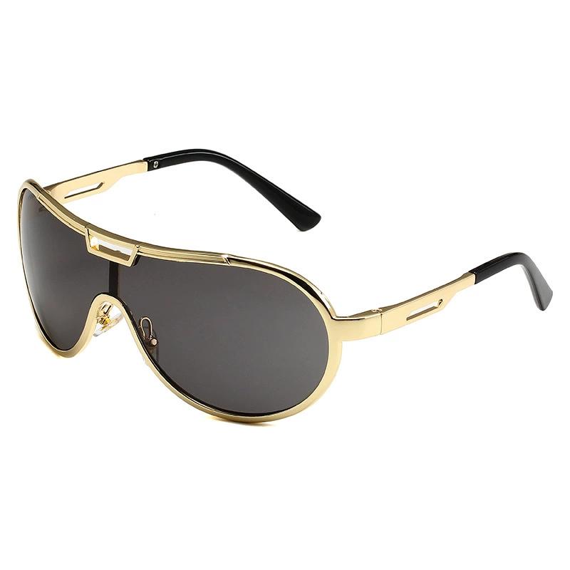 

Большие металлические двойные мостики мужские солнцезащитные очки модные цельные женские градиентные солнцезащитные очки