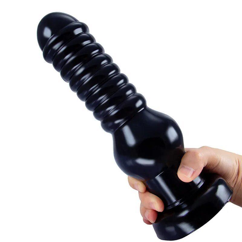 Závitový PVC Butt Plug Anální Expanzér Masturbátor Sexuální Hračka Velký Péro Fisting Strap on Kohout Gay Otrok Realistické Dildo