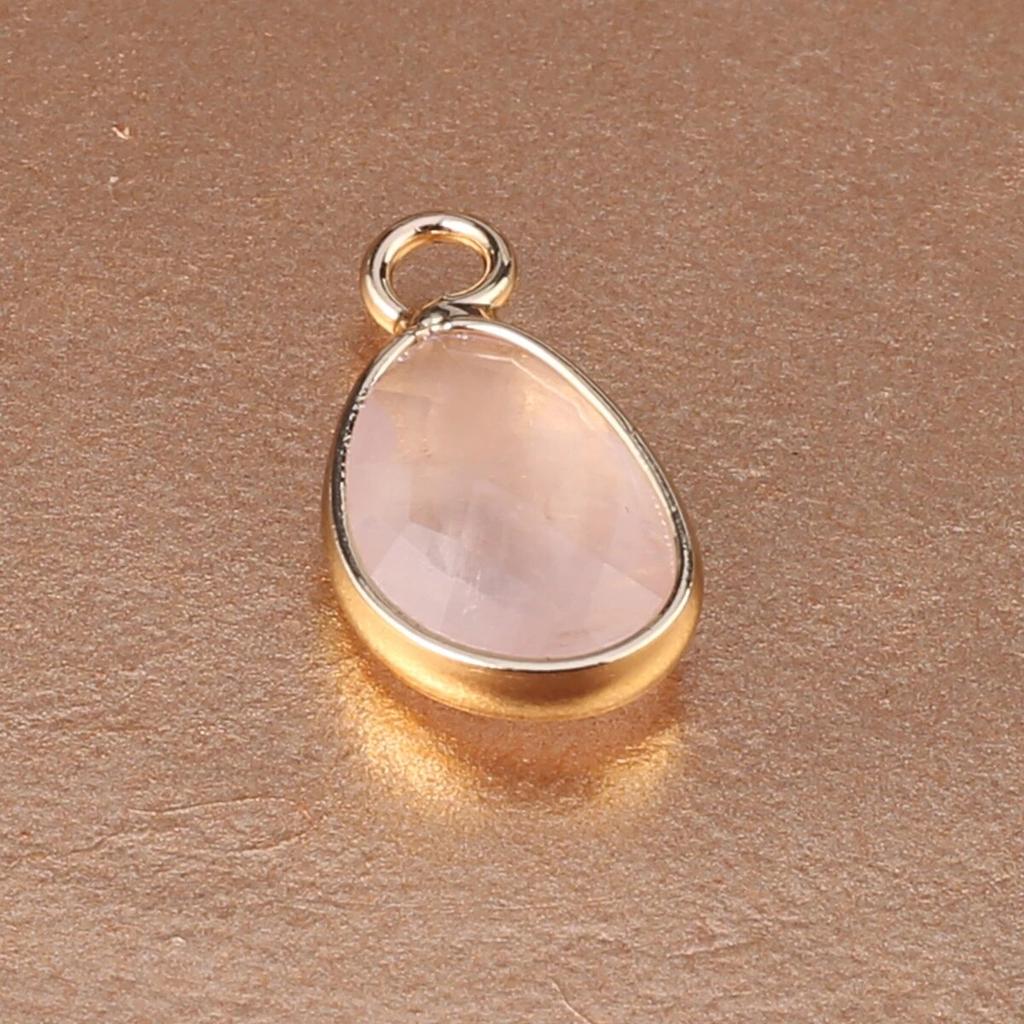 2Pcs Small Pendant Natrual Stone Opal/Agates/Amethyst Faceted Pendant For Jewelry Making DIY Earrings Bracelet Accessory