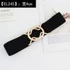 Elastic Black Modern Waist Belt For Women With Adjustable Features Complementing Skirts And Dresses Effortlessly