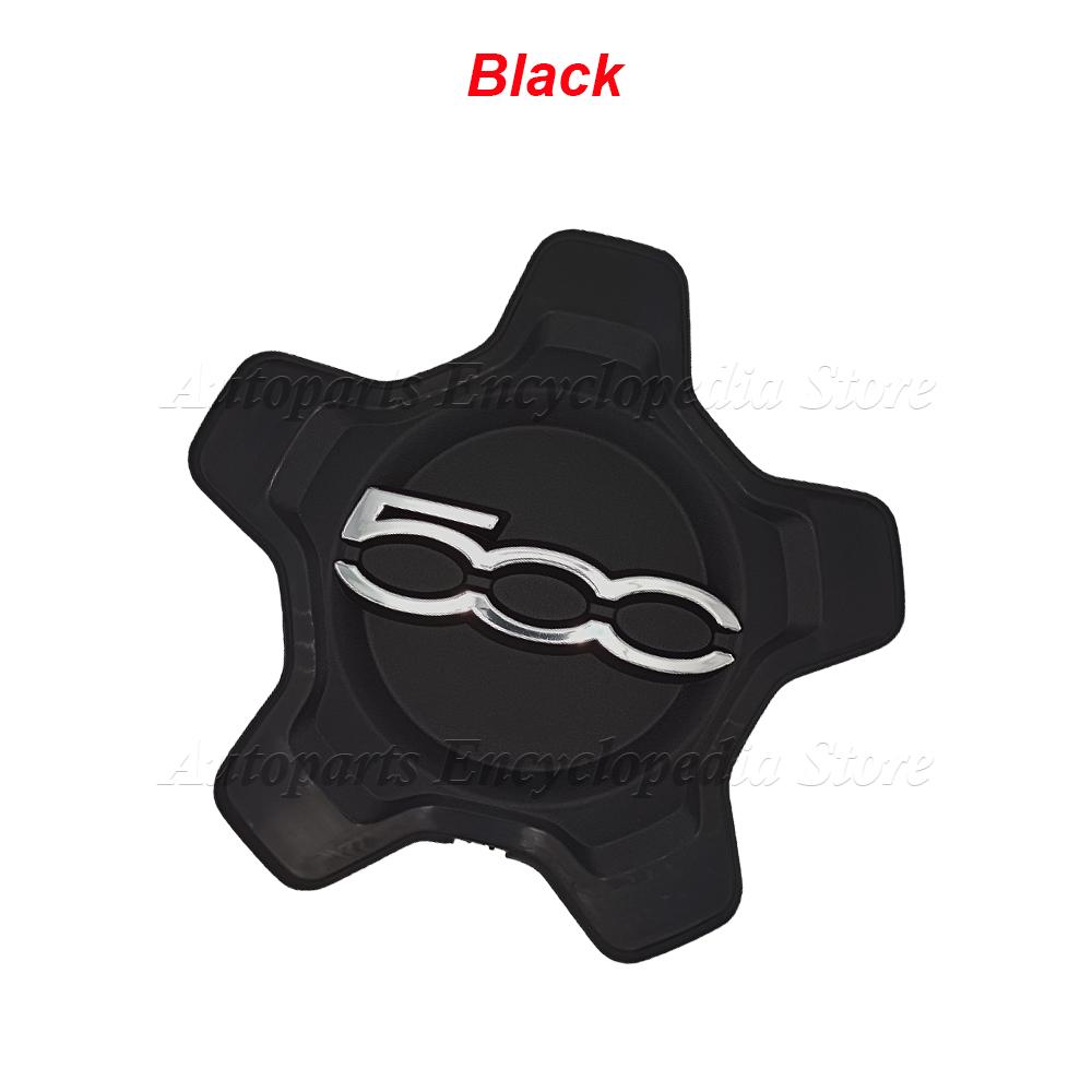 1 Stück Radnabendeckel Set Staubschutz Radnabe Für Fiat 500x 735626312 Silber/Schwarz/Rot Nabendeckel 735626311