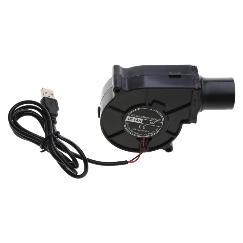 New 7530 7cm 5V USB Portable BBQ Fan 2600RPM 1.5W Power for Picnic Camping Air Turbo Blower Outdoor Activities