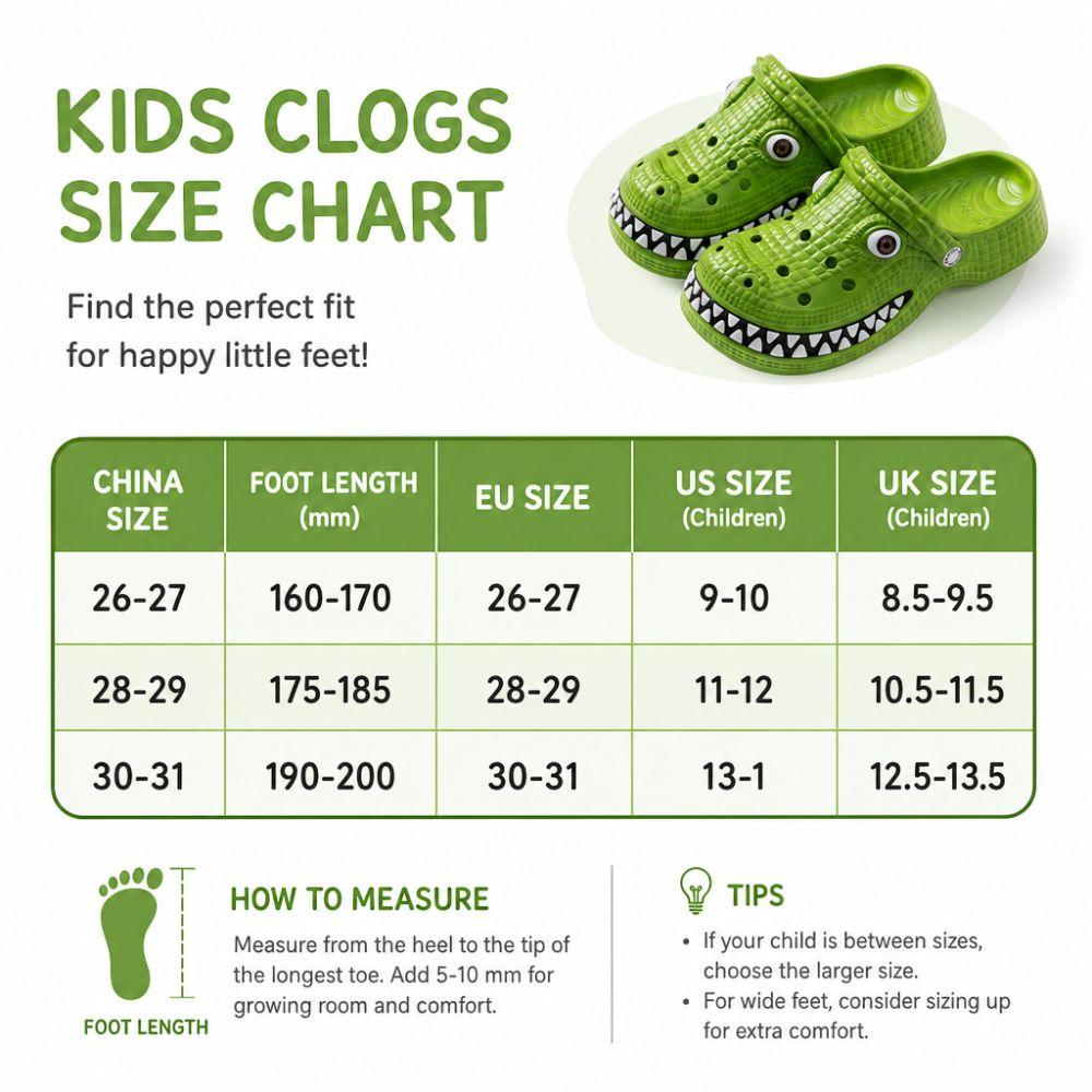 Crocodile Shape Children's Sandals Cartoon Beach Slippers Kids Slippers For Boys Aged 4-7
