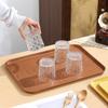ZISIZ Wooden Square Serving Tray with Wood Grain Pattern