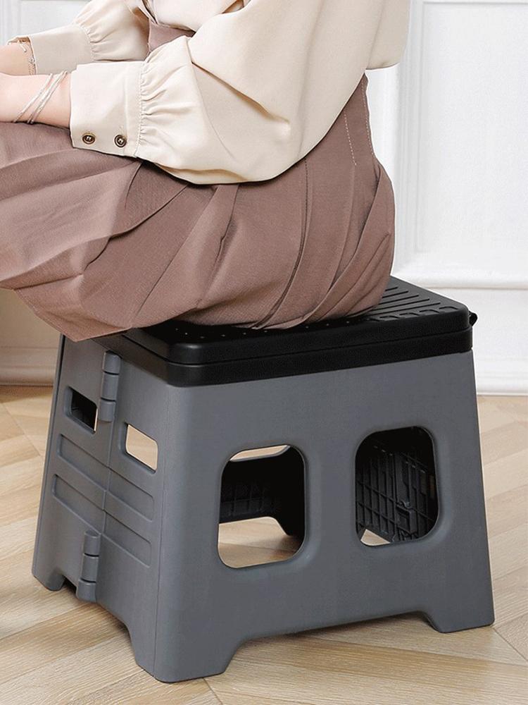 Portable Camping Toilet with Lid Portable Folding Toilet Multifunctional Foldable Outdoor Camp Toilet for Camping Travel