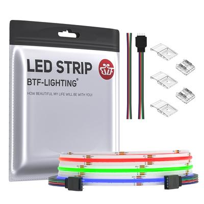 FCOB COB RGB LED Strip Flexible LED Strip 3M 576 10mm Color Energy Class No Controller or Power for Indoor Decor BTF-LIGHTING Light, High-Density