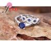 New Blue Cubic Zirconia Bridal Wedding Ring Sets For Women Fashion Bands 925 Sterling Silver Engagement Promise Ring Set