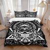 3pcs Skull Mandala Art Duvet Cover Set - Machine Washable, Includes 1 Cover and 2 Pillowcases, No Core Included Yy251013050