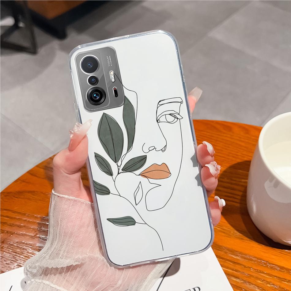 Phone Case For Xiaomi 11T Pro Creative Tag Soft TPU Silicone Clear Shockproof Bumper For Xiaomi 11 T Pro 11TPro Back Cover Coque