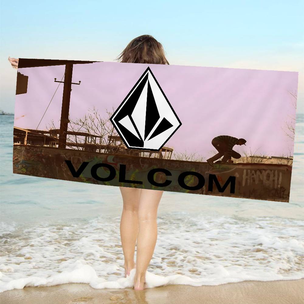 Nowoczesny Ręcznik Plażowy Volcom z Mikrofibry z Nadrukiem w Kształcie Diamentu Wspinaczka Górska Joga Plaża Pływanie Bieganie Chłonny Miękki Ręcznik