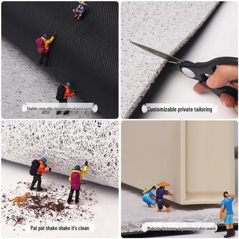 Tapete de Porta Antiderrapante com Filhote de Natal - Remove Poeira, Resistente a Manchas, Tapete de Entrada Cortável