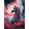 Mistero Colorato Creatività Cavallo Poster Nuvola Cosmica Stampe Moderne Pittura su Tela Arte da Parete Immagini Decorazioni Soggiorno Casa