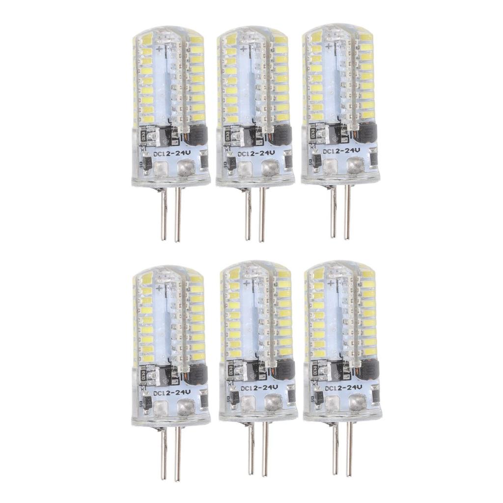 TOPINCN GY6.35 LED-Birne, LED-Kegel, 5W, 6000-6500K, 6er-Pack, AC12V, 500LM (Kaltes Weiß)