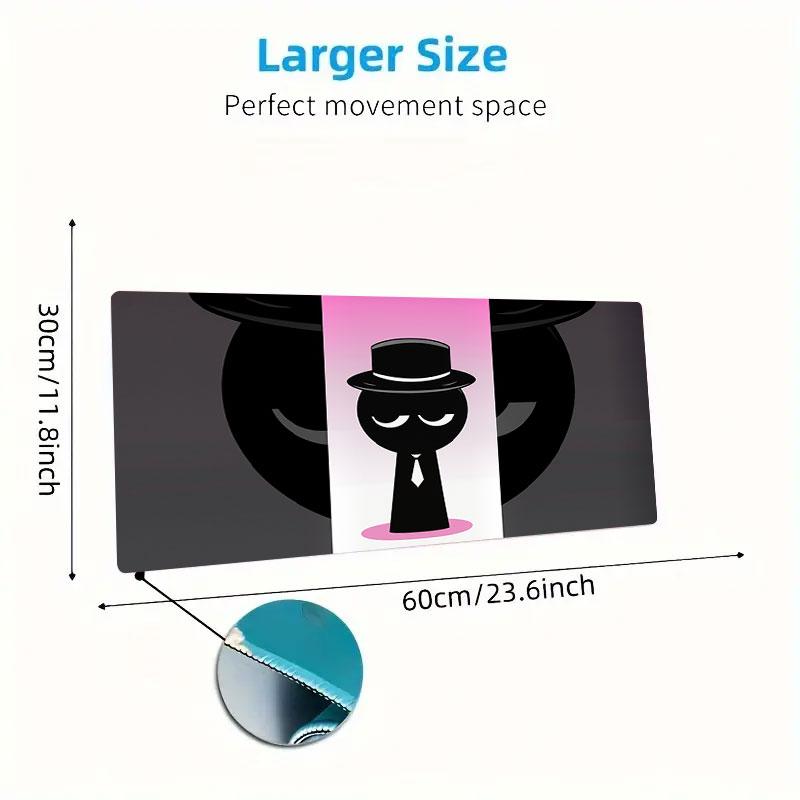 Cartoon Mouse Pad, Large Gaming Desk Mat, Non-slip XXL Mousepad for Laptop & Tablet, Mini PC Playmat with Stitched Edges