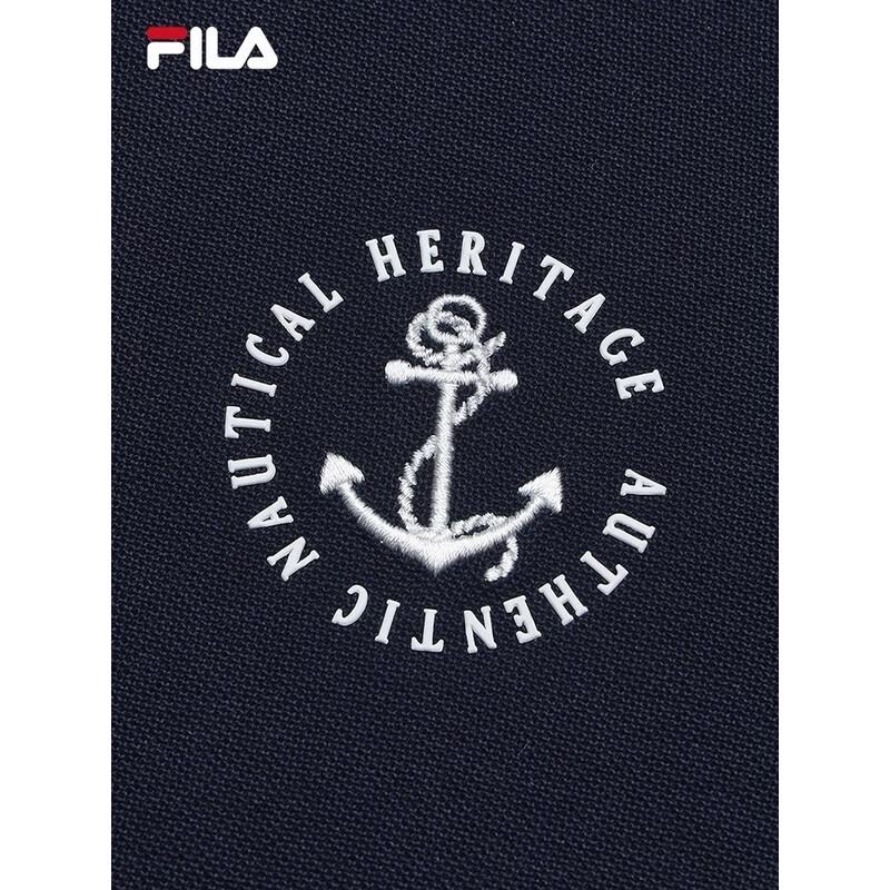 Fila Women's Knit Faux Two-Piece Short Sleeve Polo Shirt