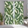 Tropical Palm Leaf Pattern Curtains Polyester Fabric Suitable Bedroom Living Room Decoration Made Of Machine Washable Area Window Treatment