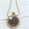 Collier Médaillon Estampé Saint François d'Assise,