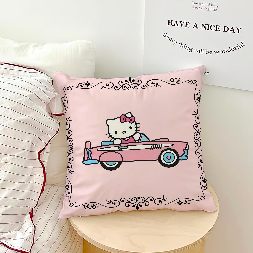 Cartoon Cute H-Hello K-Kitty Cat Driving Funny Comfort Soft Hogar Pillowcase Sofa Living Room Bed Home Decor Protective Covers